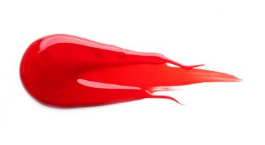 Beyaz arka plan üzerinde dudak parlatıcısı örnek. Profesyonel kozmetik