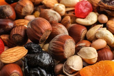 Farklı fındık, Kuru Meyve ve çilek, portre