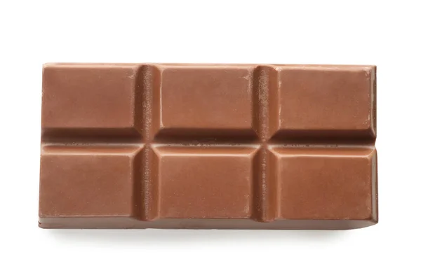 Pedazo de chocolate con leche sobre fondo blanco — Foto de Stock