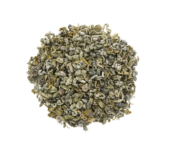 Pile of dry tea on white background, top view — Stock Photo, Image