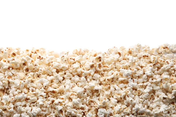 Lezat popcorn pada latar belakang putih — Stok Foto