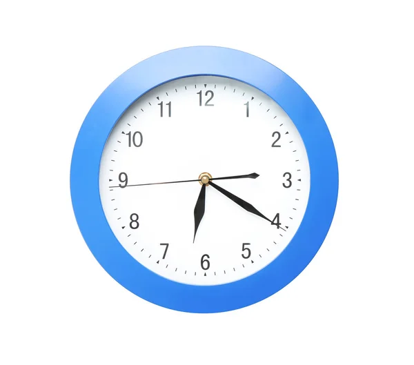 Ρολόι σε άσπρο φόντο. Αντίληψη της διαχείρισης του χρόνου — Φωτογραφία Αρχείου