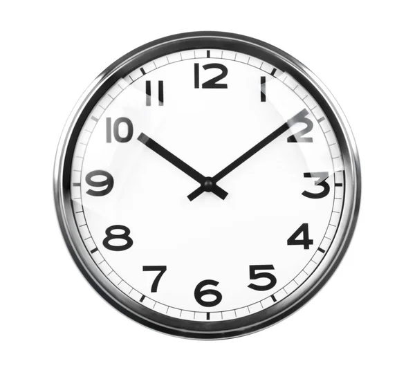 Modern clock on white background. Time management concept — Stock Photo, Image