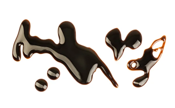 白色背景上的巧克力糖浆 — 图库照片