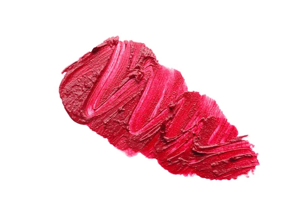 Échantillon de rouge à lèvres de couleur sur fond blanc — Photo