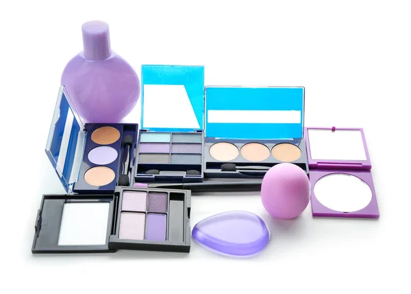 Set cosmetische producten op witte achtergrond — Stockfoto