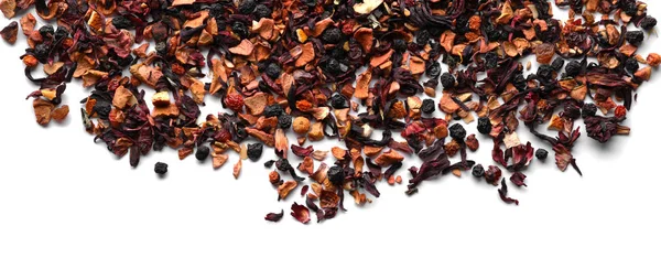 Tè alla frutta secca su sfondo bianco — Foto Stock
