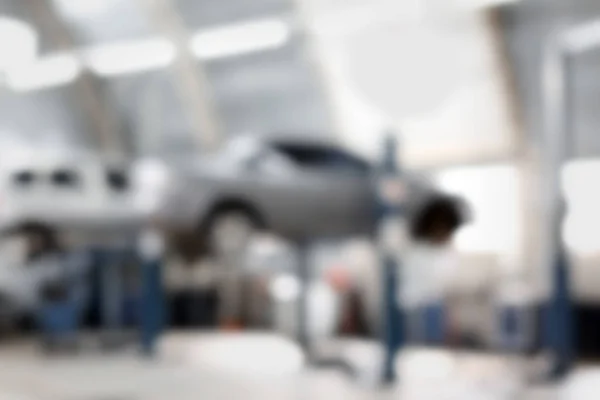 Blurred view of car service center — Stock Photo, Image