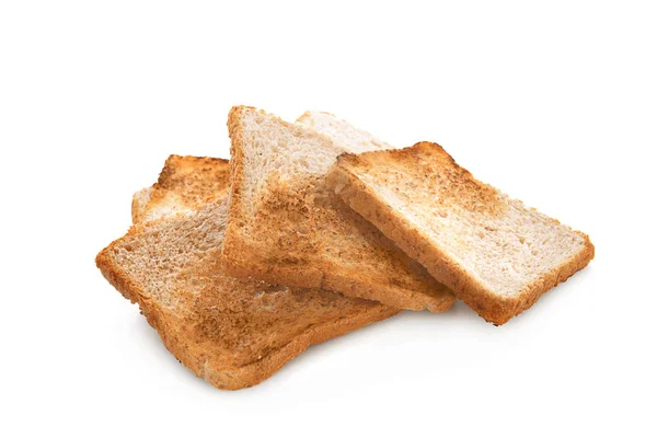 Chutné toastový chléb na bílém pozadí — Stock fotografie