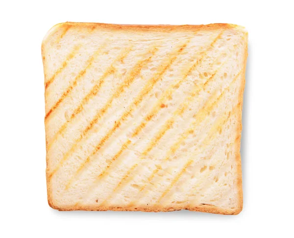 흰색 배경, 평면도에 맛 있는 구운된 빵 — 스톡 사진