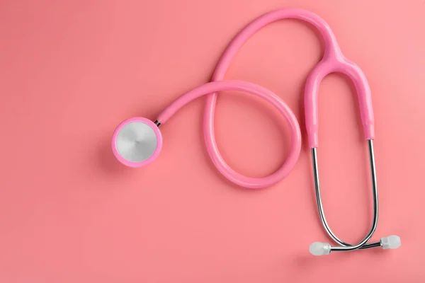 Stethoscope on color background — Stock Photo, Image