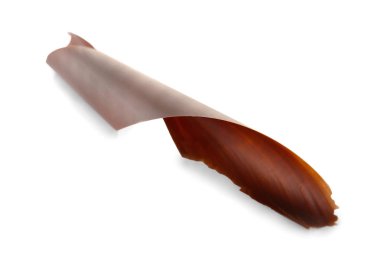 Beyaz zemin üzerine lezzetli çikolata tıraş