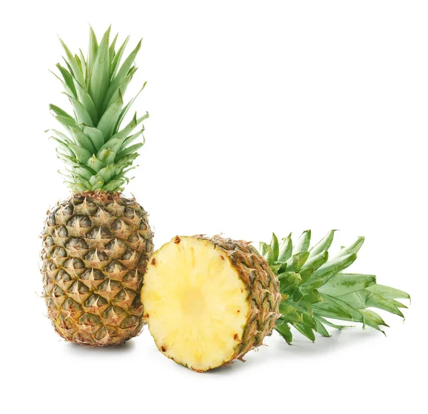Delicious pineapples on white background — Stock Photo, Image