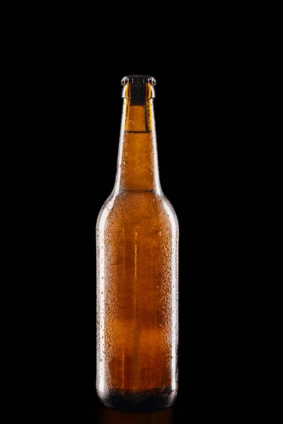 Bottle of beer on dark background — Stock Photo, Image