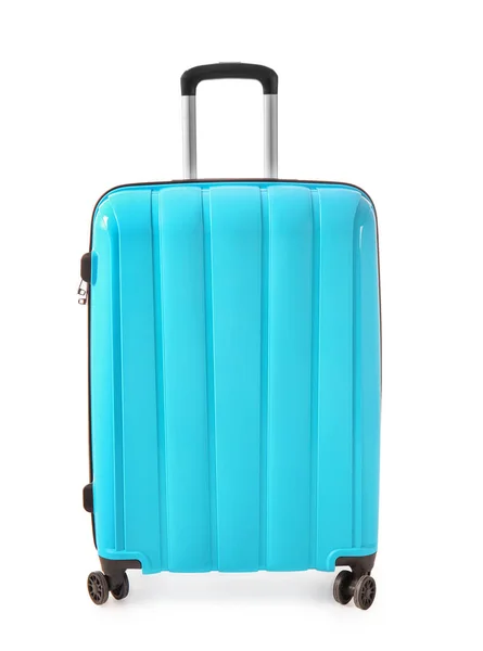 Moderna resväska på vit bakgrund — Stockfoto