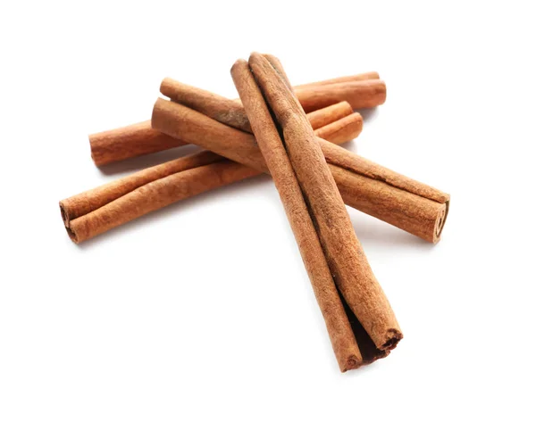 Cinnamon sticks on white background — Stock Photo, Image