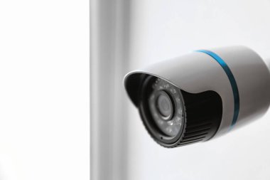 Arka plan bulanık, closeup modern Cctv kamera