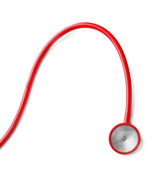 Stetoskop på vit bakgrund. Hälso- och sjukvård — Stockfoto
