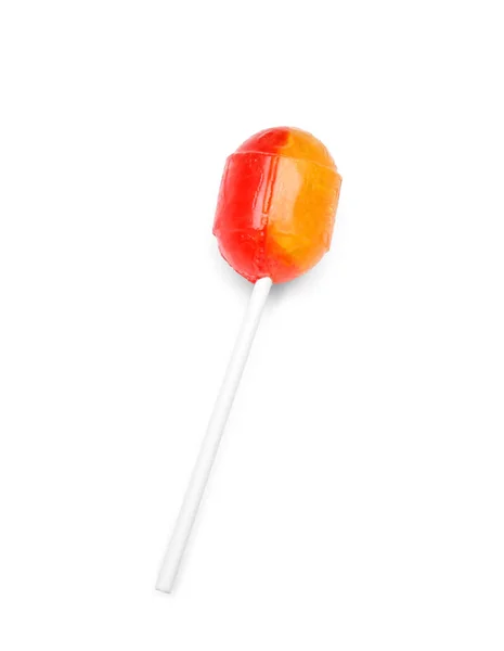 Läckra färgglada lollipop på vit bakgrund — Stockfoto