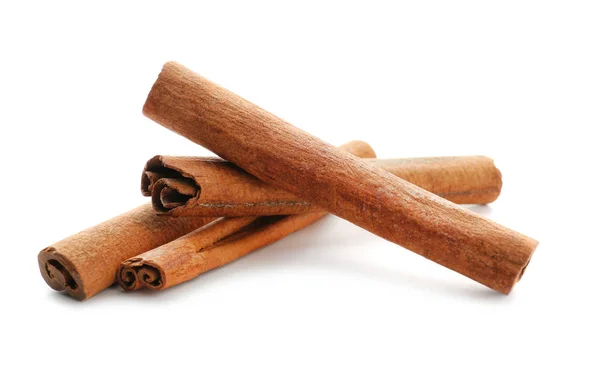 Cinnamon sticks on white background — Stock Photo, Image