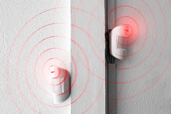 Modern motion sensors in action indoors — Stock Photo, Image