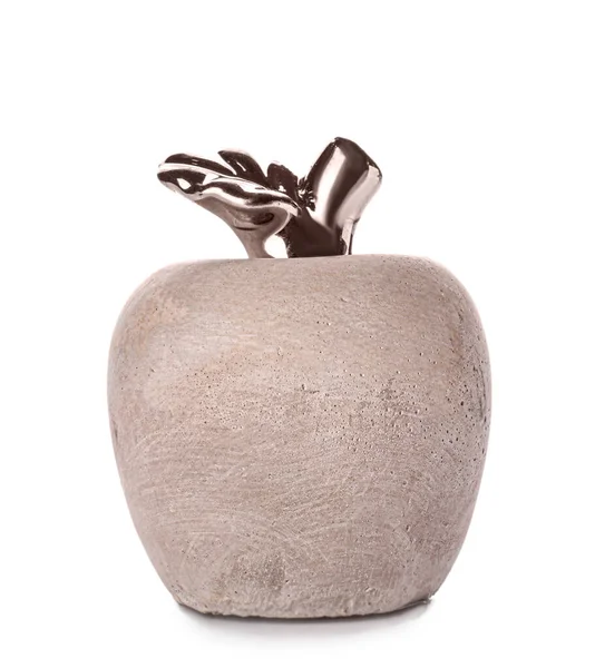 Stone apple on white background — Stock Photo, Image