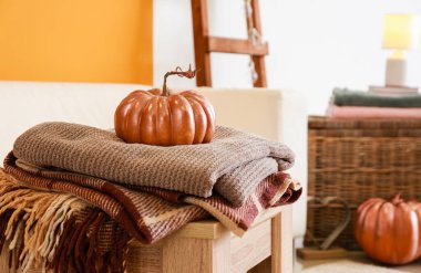 Masada ekose kumaşlı balkabağı