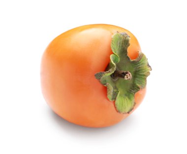 Ripe persimmon isolated on white