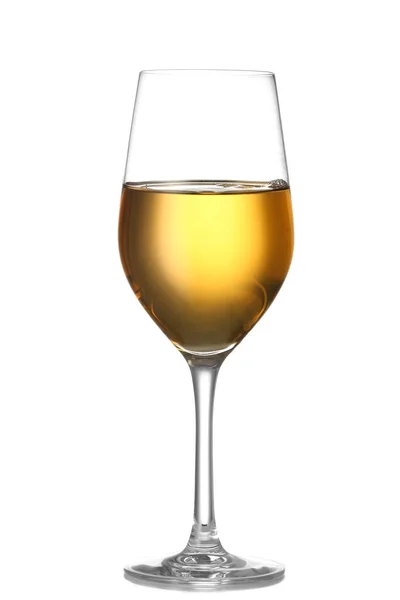Bicchiere di vino gustoso su sfondo bianco — Foto Stock