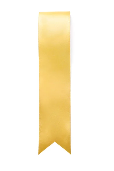 Красива золота стрічка на білому тлі — стокове фото