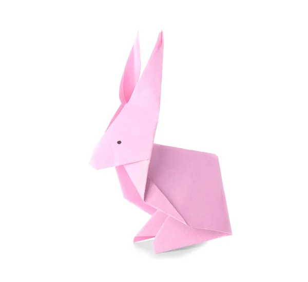 Origami rabbit on white background — Stock Photo, Image