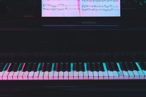 Keys of stylish grand piano — Stock Photo, Image