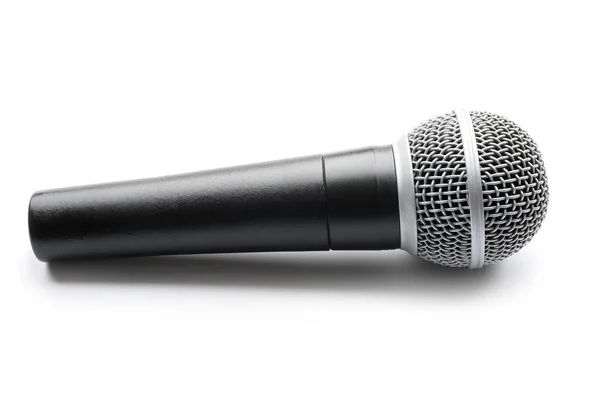 Μοντέρνο μικρόφωνο σε λευκό φόντο — Φωτογραφία Αρχείου