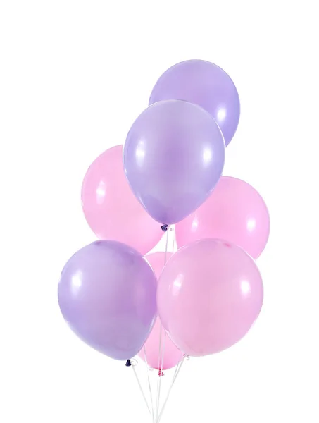 Vzduchové balónky na bílém pozadí — Stock fotografie