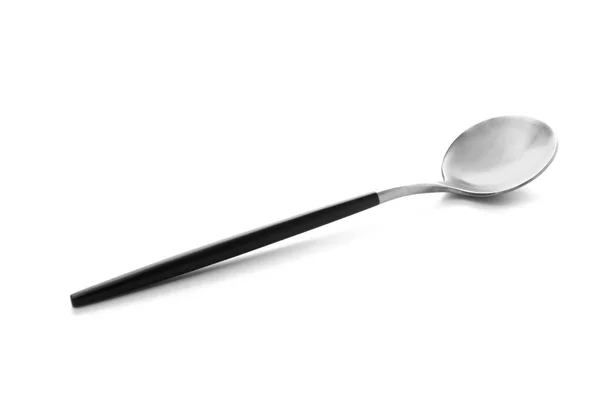 Καθαρό κουτάλι σε λευκό φόντο — Φωτογραφία Αρχείου