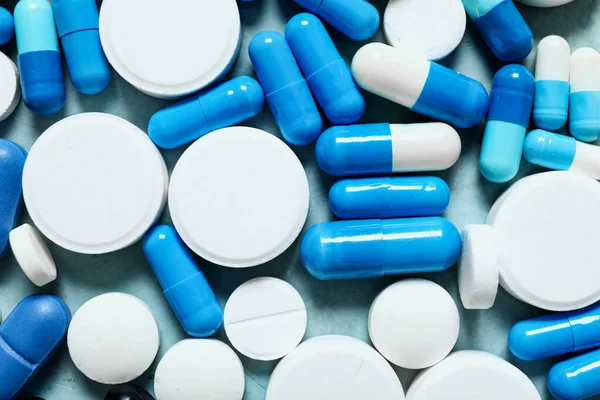 Sok különböző tabletták, mint a háttér — Stock Fotó
