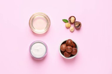 Renkli yağlı ve kremalı Macadamia fındıkları