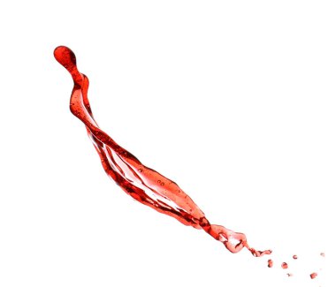 Beyaz zemin üzerine kırmızı şarap sıçramasına