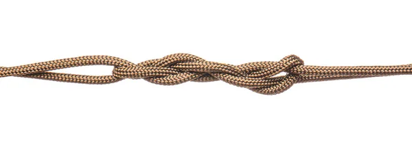 Rope with knot on white background — Stock Photo, Image