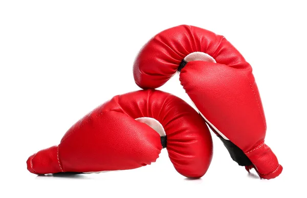 Pair of boxing gloves on white background — Stock Photo, Image