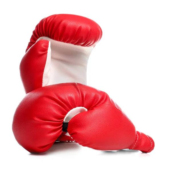Par de guantes de boxeo sobre fondo blanco —  Fotos de Stock