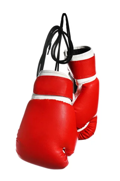 Par de guantes de boxeo sobre fondo blanco — Foto de Stock