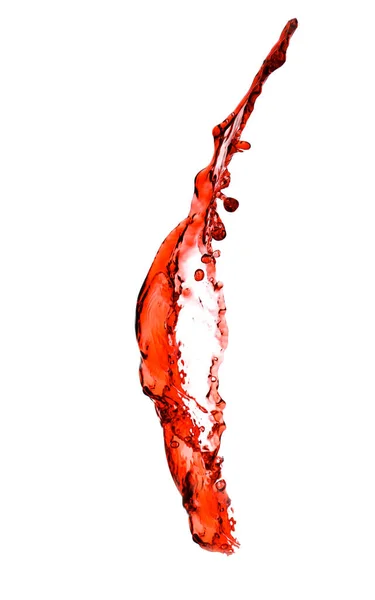 Spruzzando vino rosso su sfondo bianco — Foto Stock