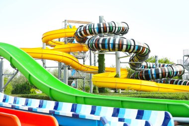 Modern su parkının manzarası