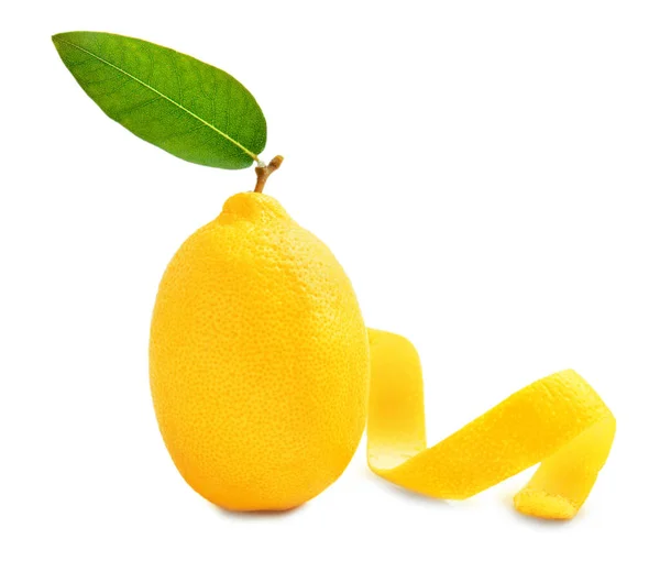 흰 배경에 있는 립 레몬 — 스톡 사진