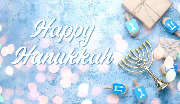 Beautiful greeting card for Hanukkah — Stock Photo, Image