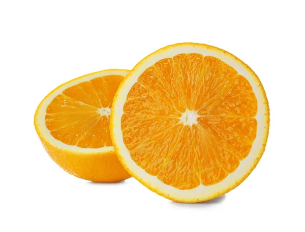Tasty gesneden oranje op witte achtergrond — Stockfoto