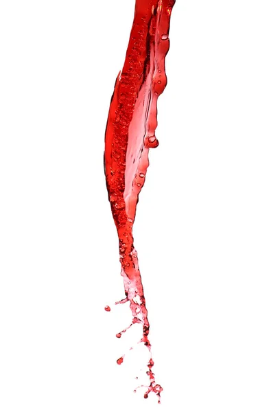 Rozpryskiwania czerwone wino na białym tle — Zdjęcie stockowe