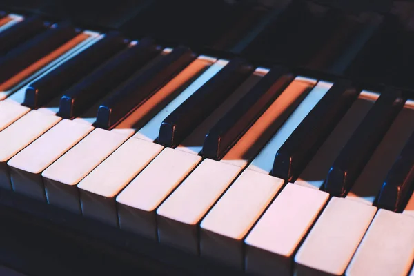 Keys of grand piano, closeup — ストック写真