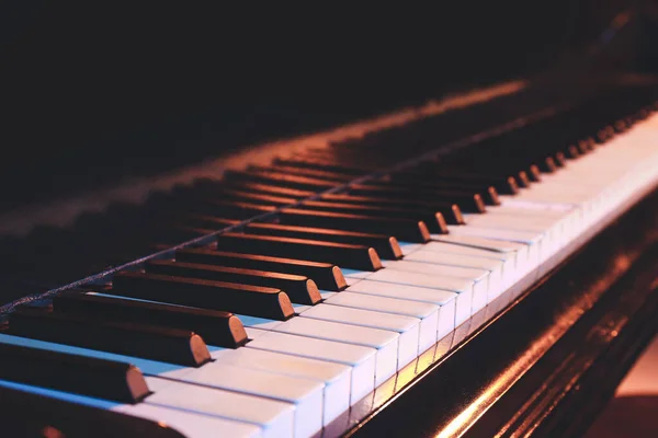 Keys of grand piano, closeup — Stock Photo, Image